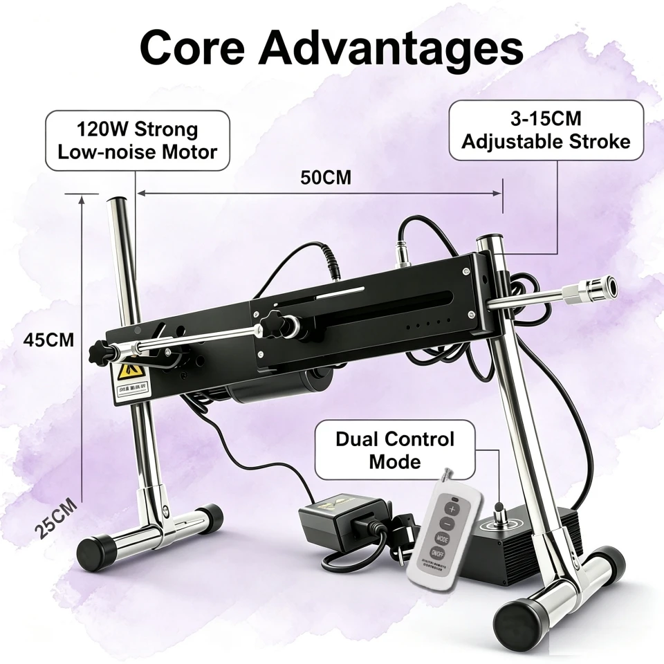 FREDORCH Sex Machine for Women, 120W Strong Power Turbo Gear, Masturbation Love Machine, VAC-U-Lock Sex Machine with Dildos - view 2