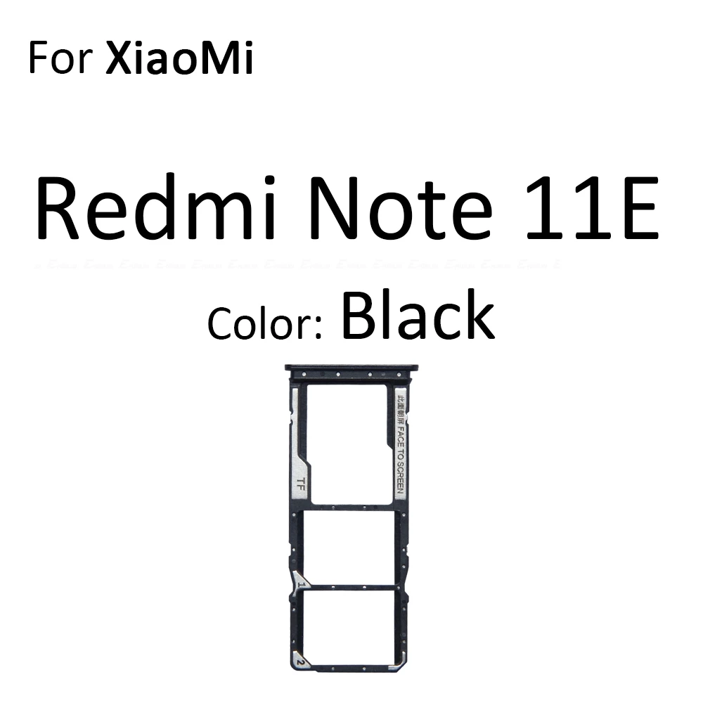 Sim Card Tray Socket Slot Reader Adapter For XiaoMi Redmi Note 11E Pro 11S 11SE SE Micro SD Card Holder Connector Container