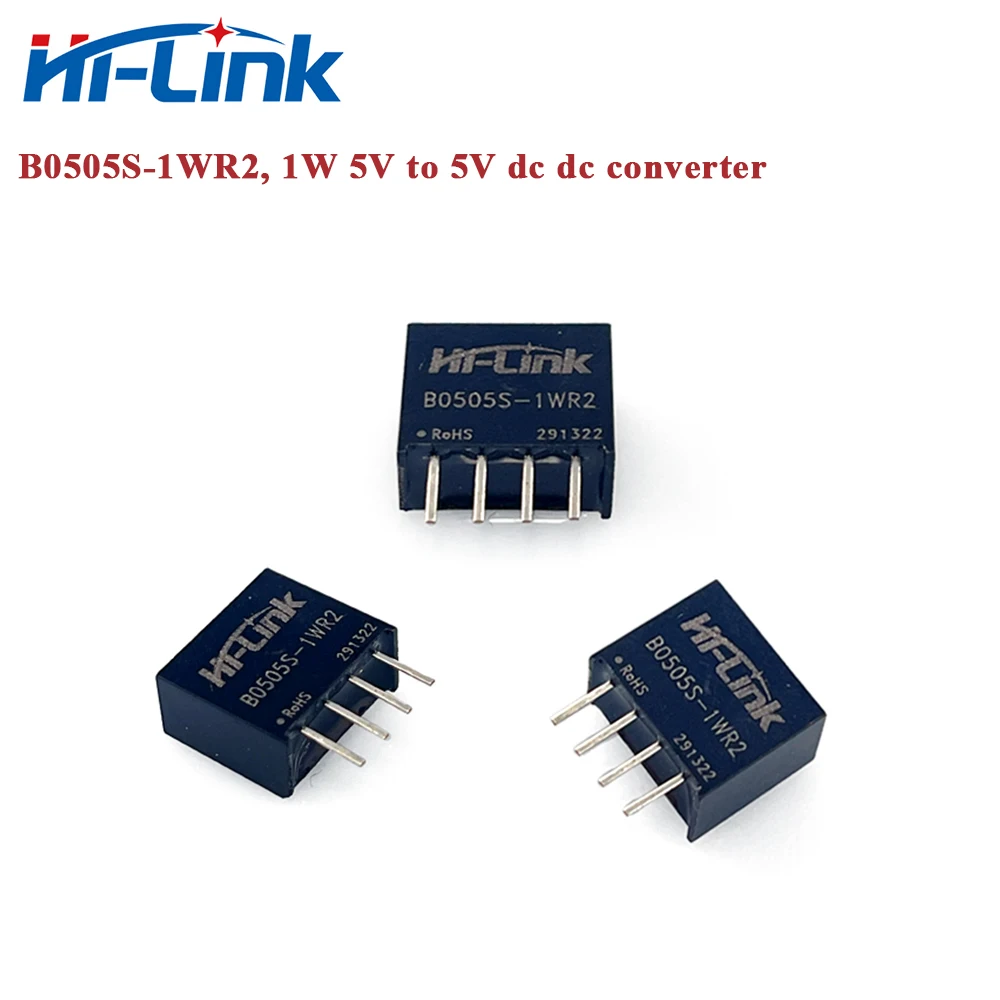 100pcs B0505S-1WR2 Isolated Single Output 5V to 1W 5V 200mA DC/DC Power Converter Source Supply Module HLK-1D0505