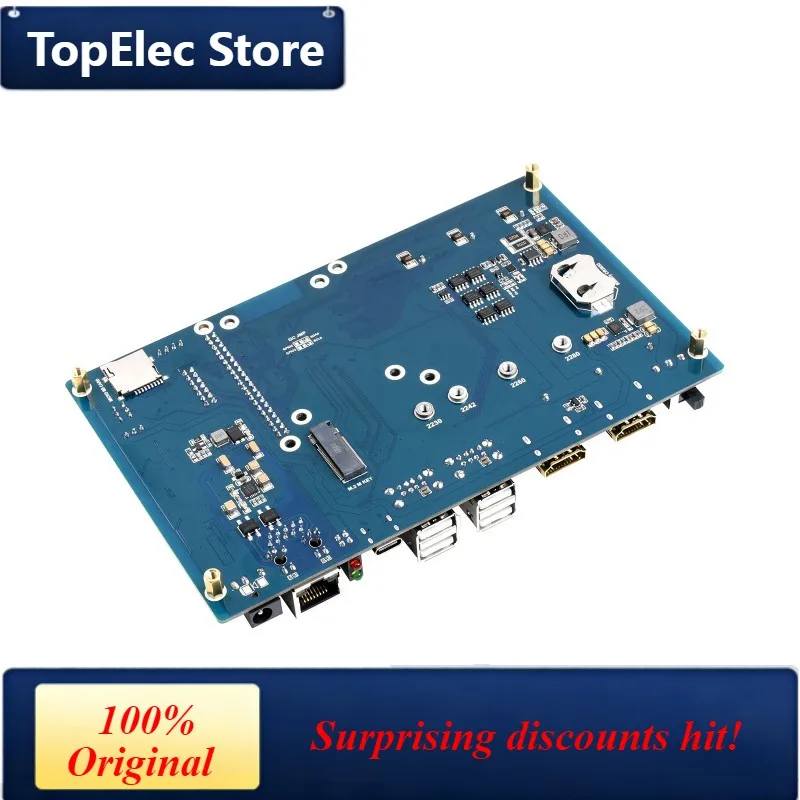 TopElec CM4-POE-UPS-BASE,PoE UPS Base Board/Mini-Computer Designed for Raspberry Pi Compute Module 4, Gigabit Ethernet, Dual HDM