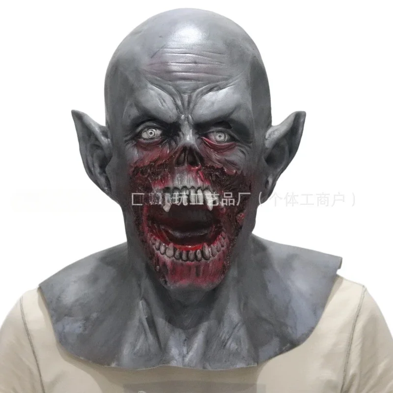 2024 Million Halloween Hot Sale Rotten Mouth Elf Mask Secret Room Horror Vampire Cos Play Elf Party Show Dress Up Latex Hood