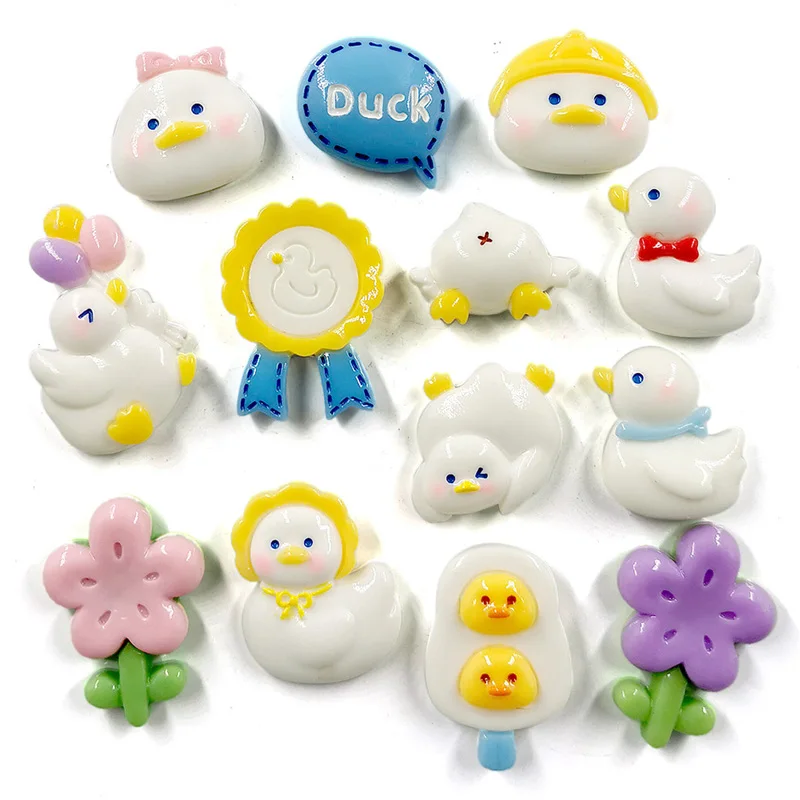 

13pcs White Ducks Fridge Magnets Flower Whiteboard Refrigerator Megnetic Sticker Message Post Home Kitchen Box Decoratio