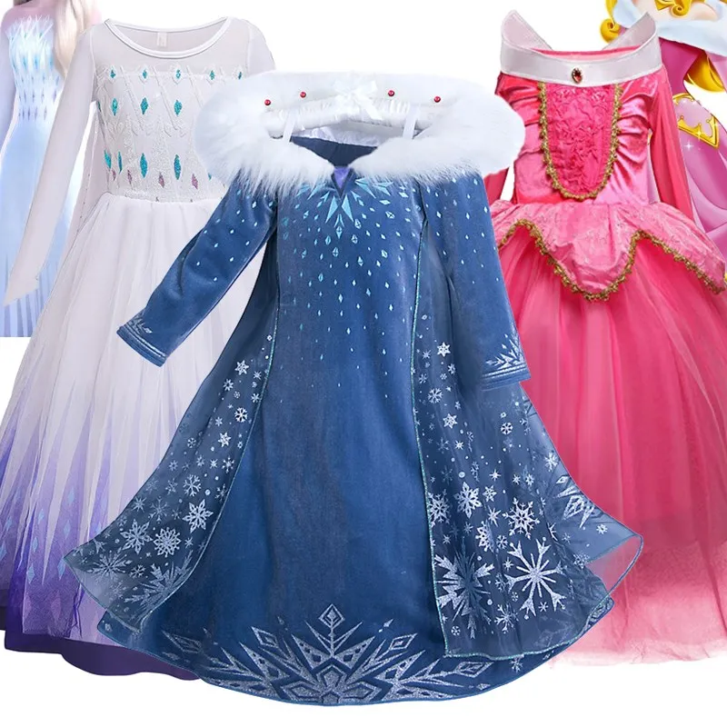 Fancy Girls Dress Cosplay Halloween Costume For Kids Girls Dresses Baby Princess Dress Up Holiday Children Clothing