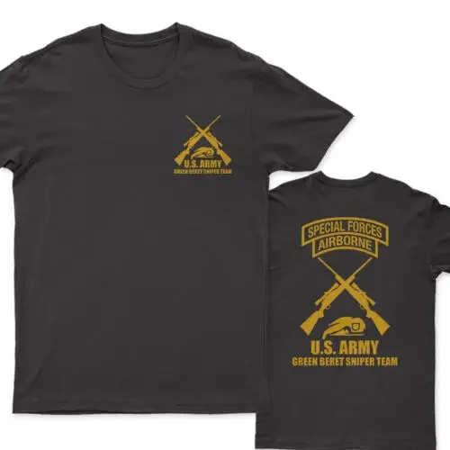 US Army Green Beret Special Force Sniper Team T Shirt. New 100% Cotton Short Sleeve O-Neck T-shirt Casual Mens Top Size S-3XL