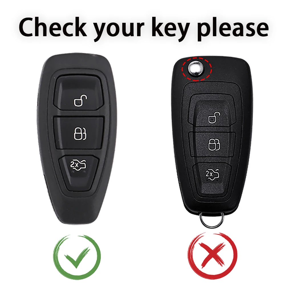 TPU Car Remote Key Case Cover Shell Fob for Ford Focus 3 4 ST Fiesta Fusion Kuga Ecosport Mondeo MK3 MK4 Protect Accessories