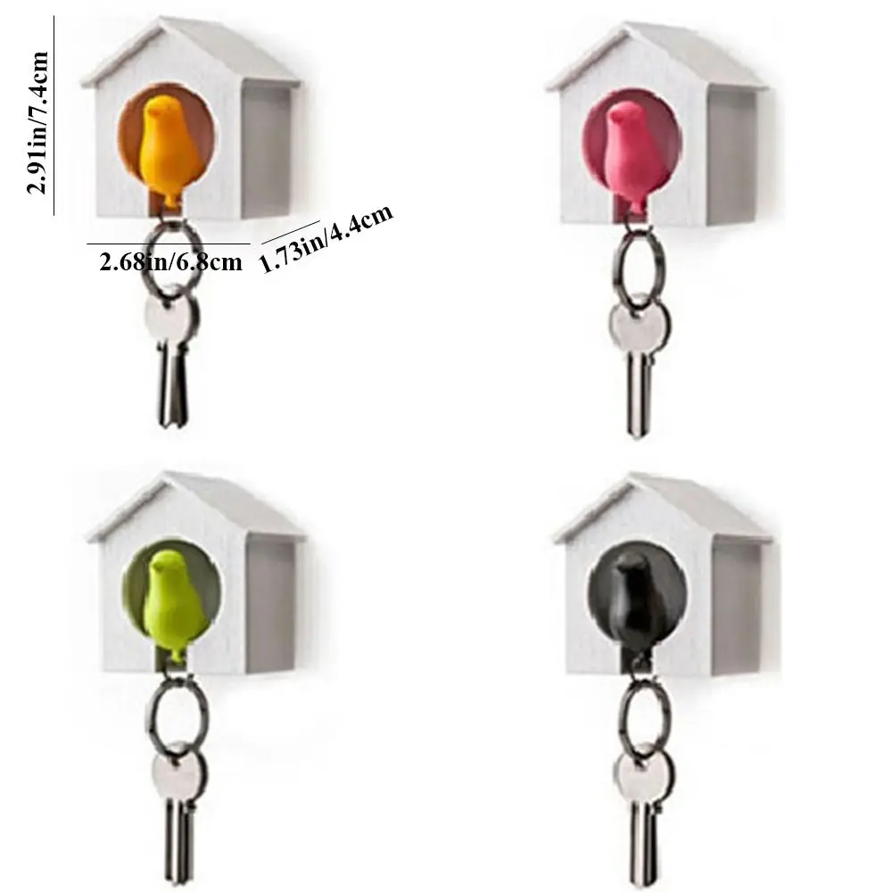 Home Sparrow Key Holder Keys Wall Creative Sparrow House Keychain Fashion Likable Key Hanger