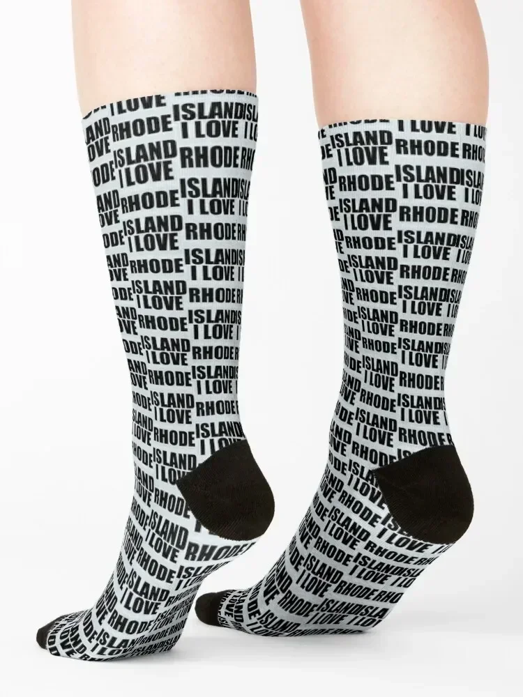 I Love Rhode Island Funny Gift Idea Socks anti slip football hockey valentine gift ideas snow Socks Girl Men's