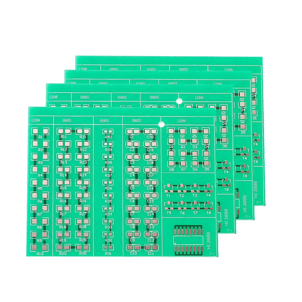 5pcs Single Sided PCB Board Prototype Kit, 50X60MM 53X63MM, 0805, 1206, SOT23 SMD Electronic Components set for DIY projects