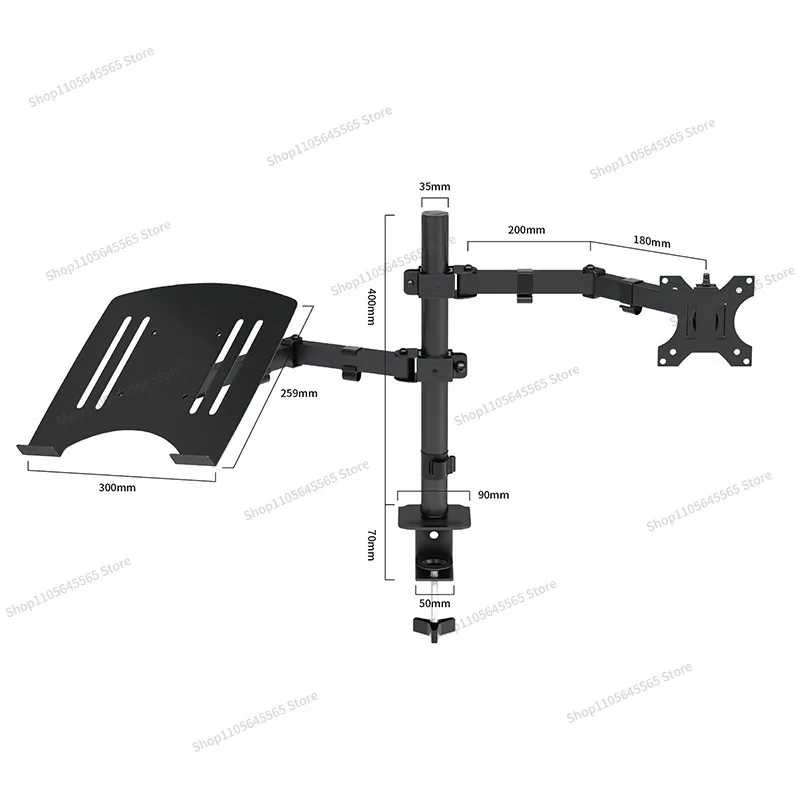 Rotating Multi Screen Display Stand, Adjustable Desktop Stand for Lifting and Lowering