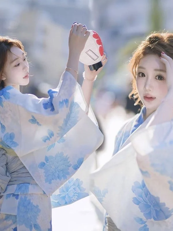 

Традиционное японское кимоно для фотосессий, халат-платье для девочек, новая версия, этническое традиционное платье