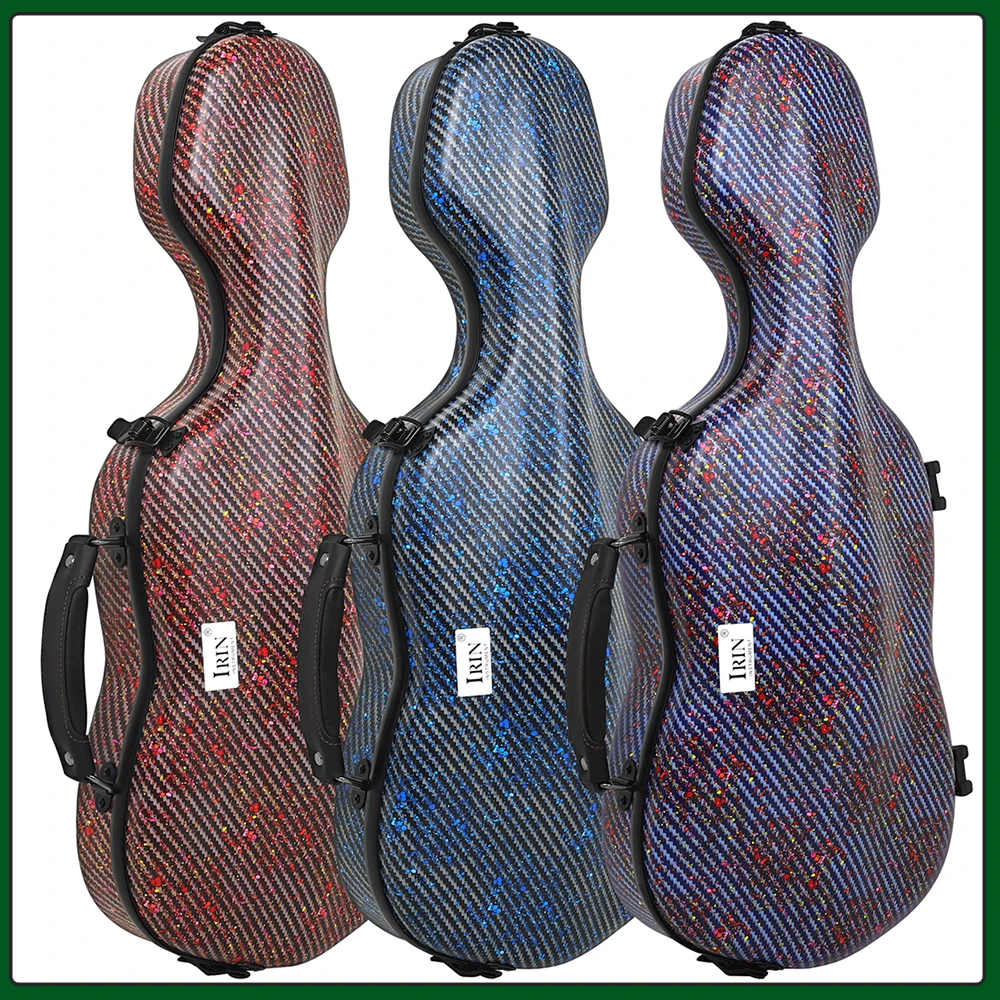 IRIN 4/4 Violin Case New Carbon Fiber Lightweight Fiddle Box with Hygrometer Ideal for 4/4 Violin Protection Travel Performance