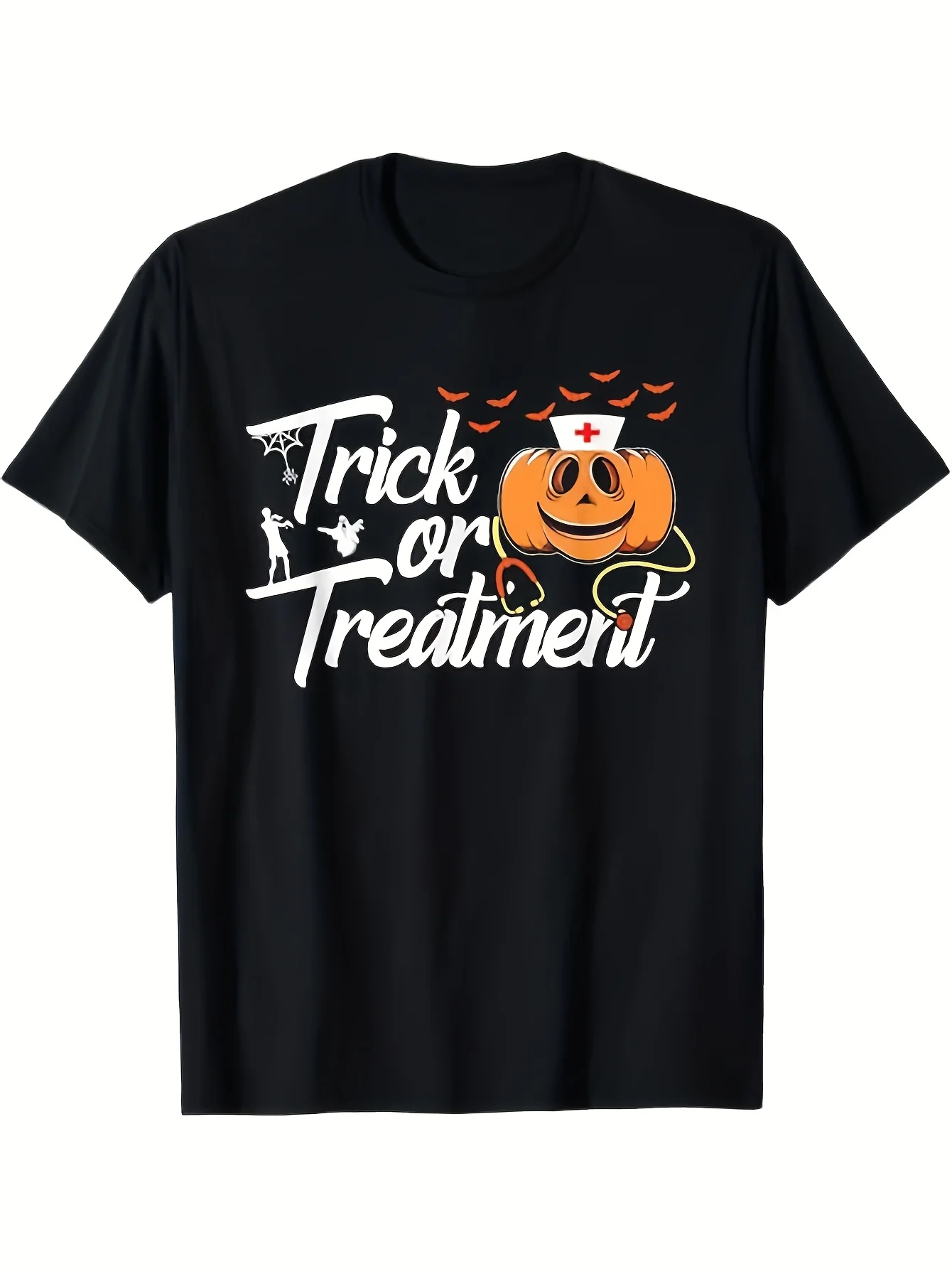 

Забавная медицинская футболка «Кошелек или лечение», футболка медсестры на Хэллоуин, подарки из чистого хлопка для мужчин, папа, мужа, дедушка, черный