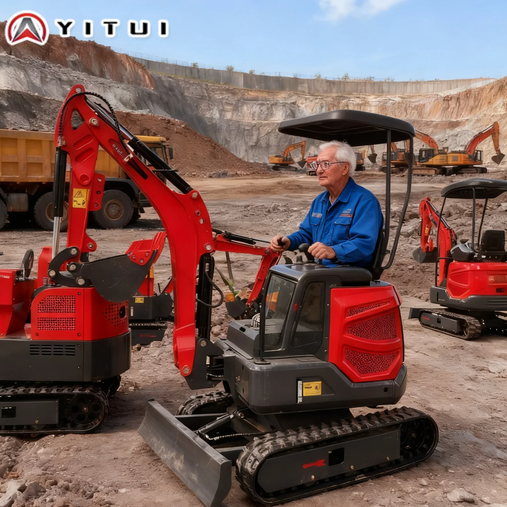 

Double 11 Special Offer Mini Excavator Customized Red 2.0-Ton Crawler Excavator Epa Euro 5 Free Shipping