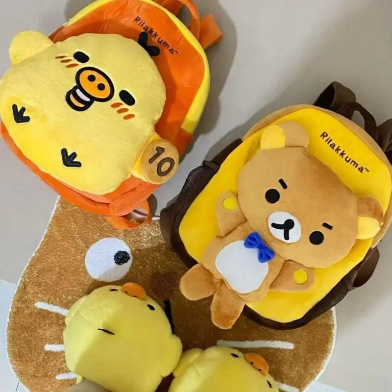Plush Doll Backpack Large Capacity Soft Plush Texture Adjustable Shoulder Strap Daily Use Storage Bag Casual Backpack Accessory