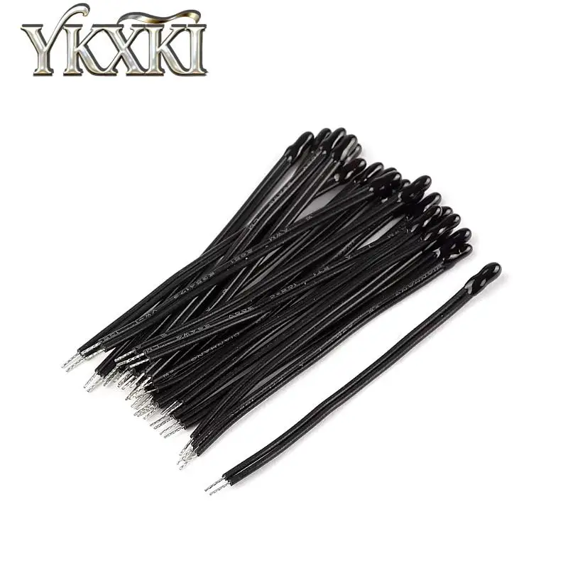 10PCS B3950 B3435 1% NTC Thermistor Thermal Resistor MF52B MF52D 10K 100K Probe strap wire 6CM 10CM Temperature control sensor