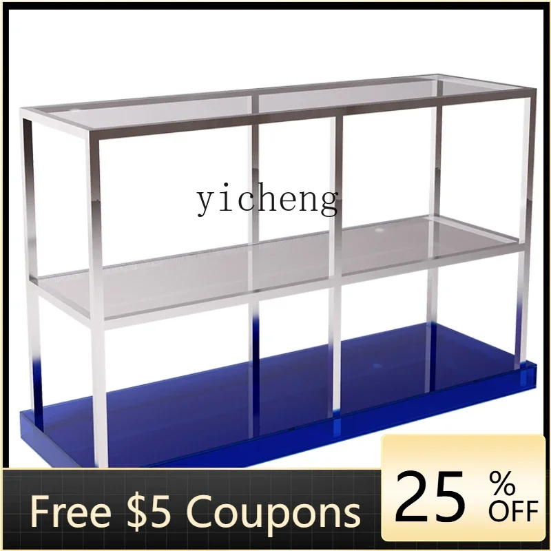 LYY Zhongdao Stand Display Stand Multi-Layer Storage Rack Stainless Steel Water Table Display Props