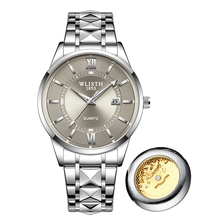 

WLISTH Men's Business Quartz Watch - 30M Waterproof Dual Calendar Luminous Stainless Steel Minimalist Wristwatch