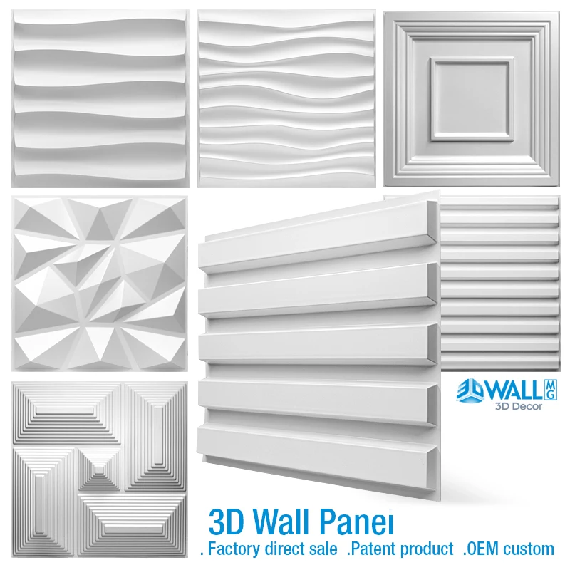 30x30cm 3D Art Wall Panel sfondo wall decor esterno 3D Carving goffrato 3D Wa perlescente colorato Wedding Decor Wallpaper