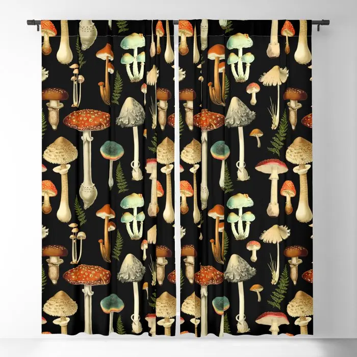 

Toadstools Blackout Curtains 3D Print Window Curtains For Bedroom Living Room Decor Window Treatments