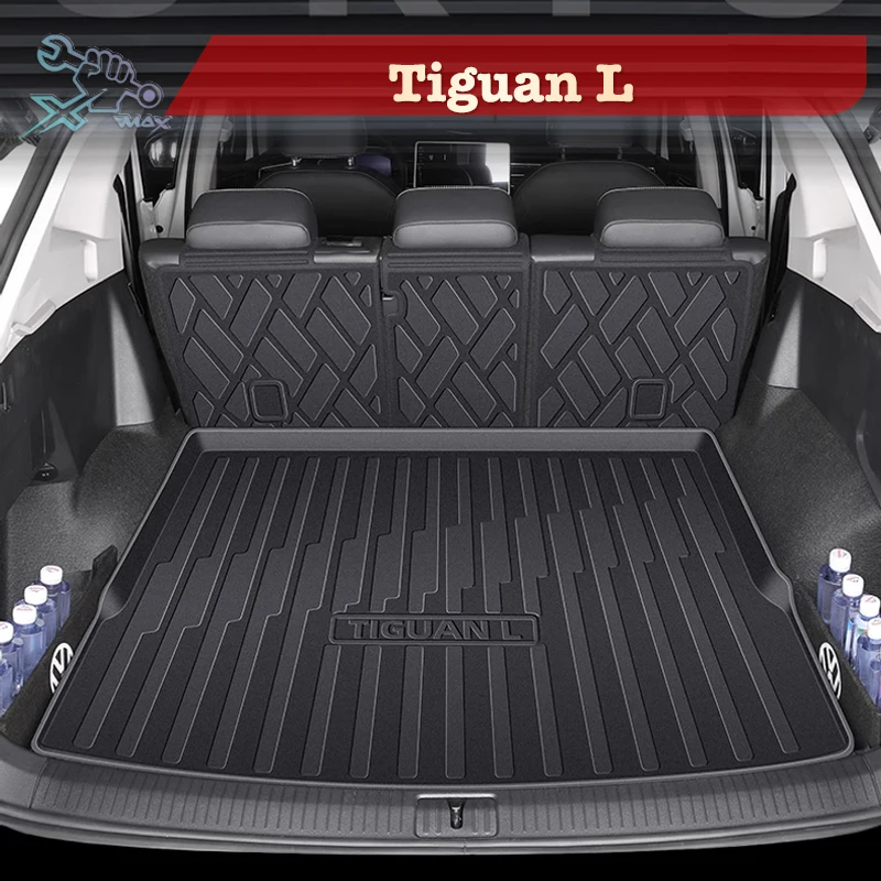 

For VW Tiguan L PRO 2024 TPE Custom Fit Car Trunk Mat All Season Black Cargo Mat 3D Shaped Laser Measured Trunk Liners