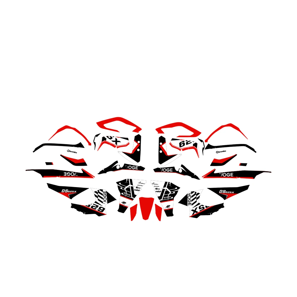 For VOGE DS625X Motorcycle Body Sticker Set  PVC Protection Decal Kit Waterproof and Anti-Scratch Easy Peel and Apply Design