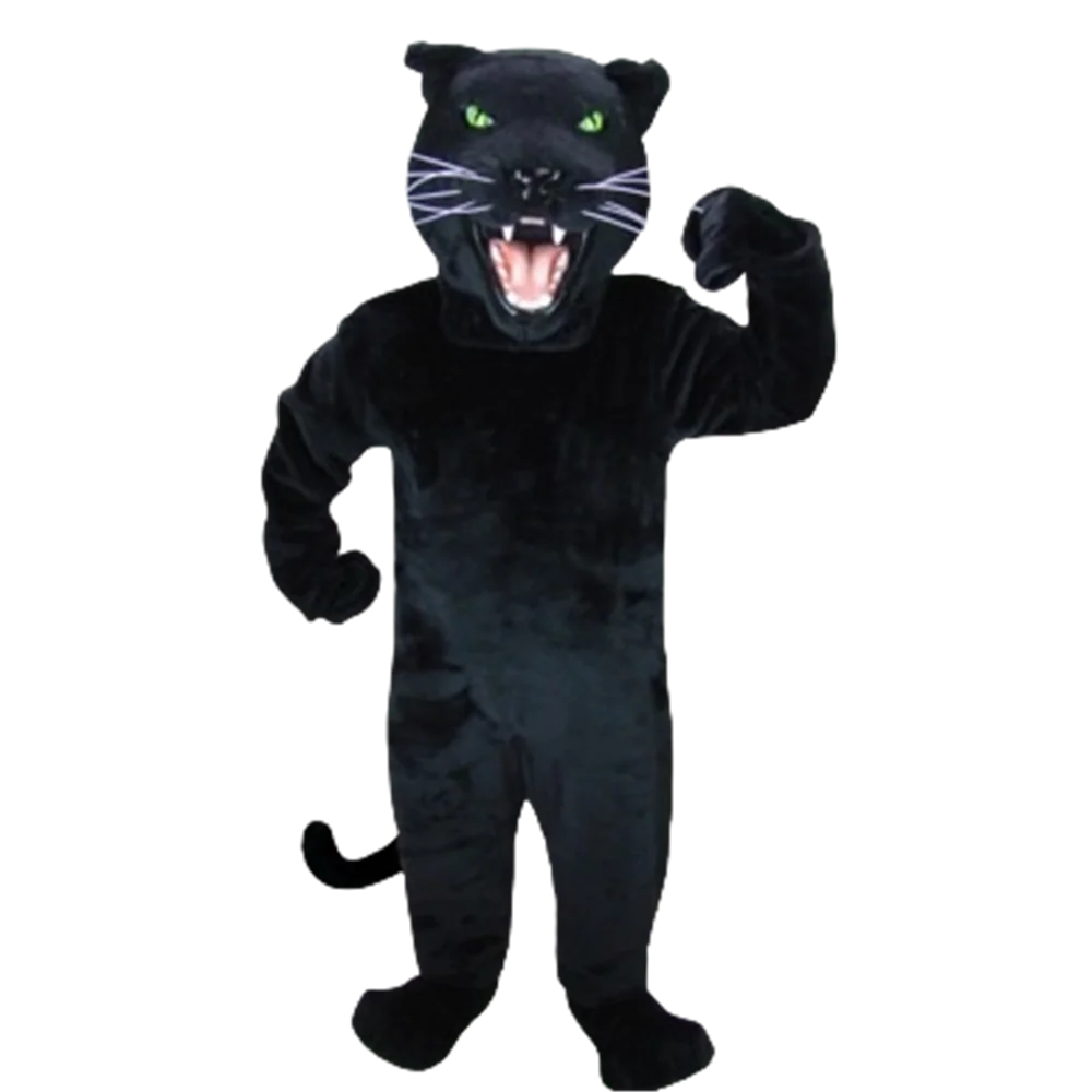 Power Big Black Cat Panther Mascot Costume Adult Size Wild Animal Theme Games Party Carnival Mascotte Mascotta fit SW1069