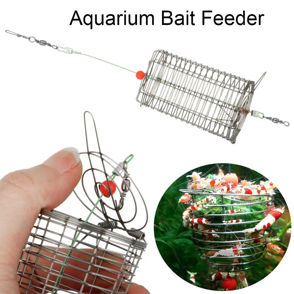 Useful Fishing Tackle Trap Basket Aquarium Bait Feeder Fishing Bait Cage Fishing Lure Trap Food Feeding