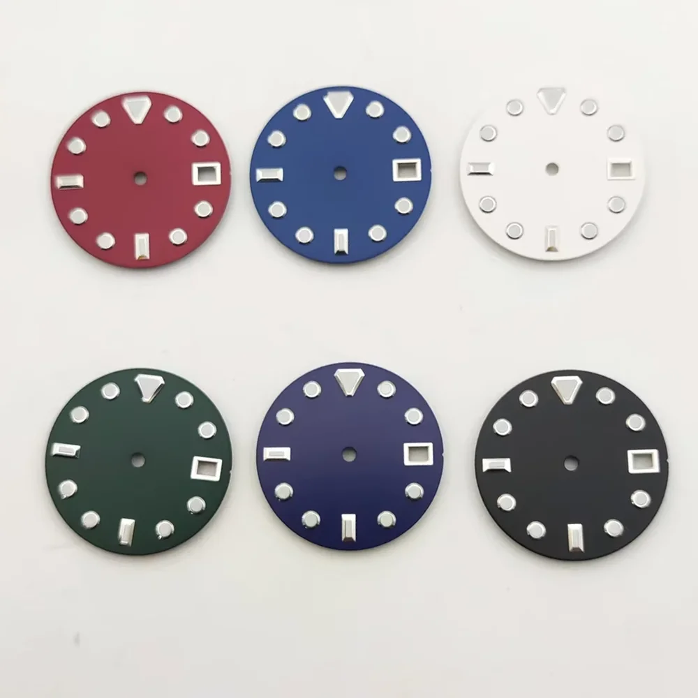 

28.5mm Green Luminous Watch Hands Fit NH35 Movement 3 o'clock crown 3.8 o'clock crown Watch parts
