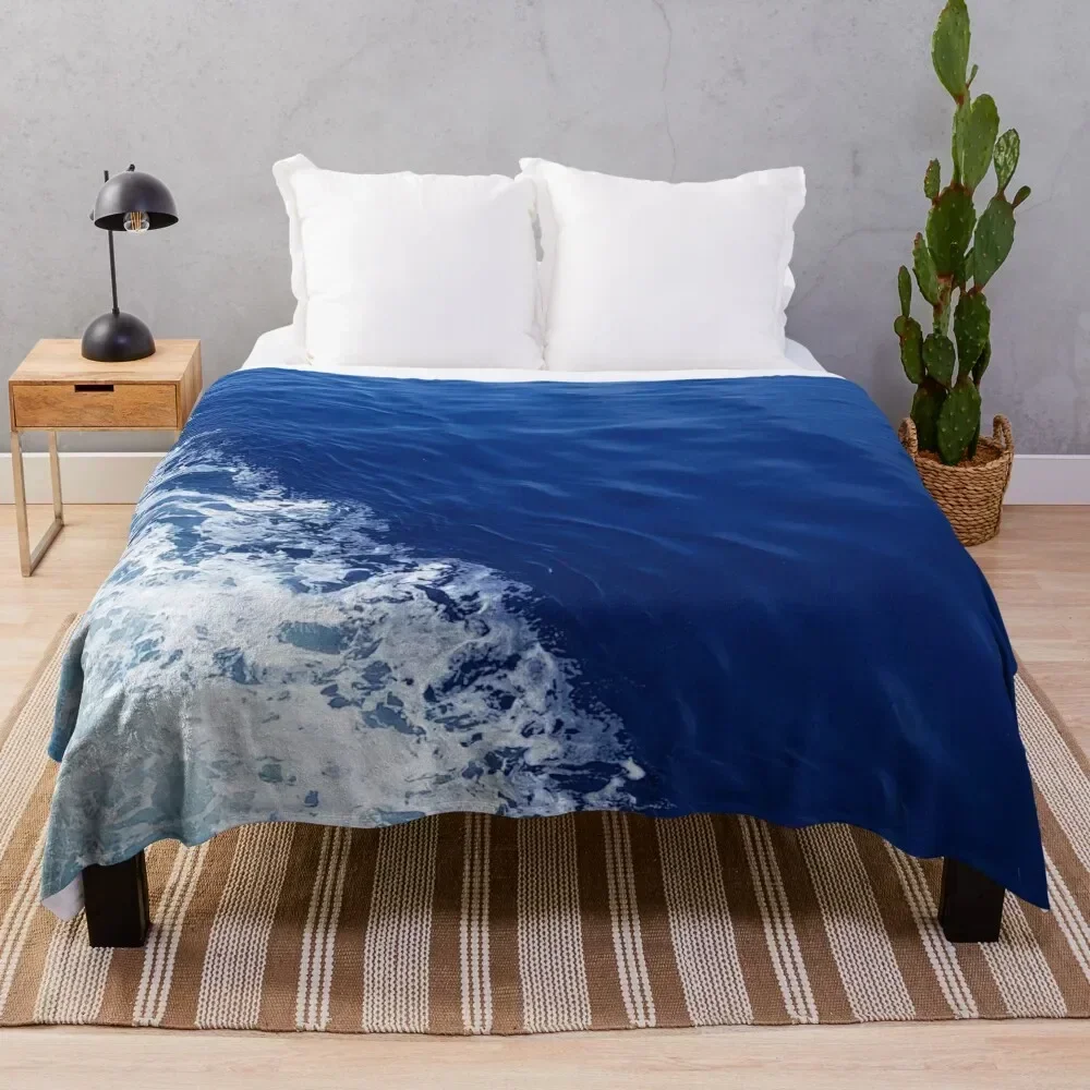 

Blue Wave Throw Blanket Outdoor Soft Blanket for Picnic Beach Camping