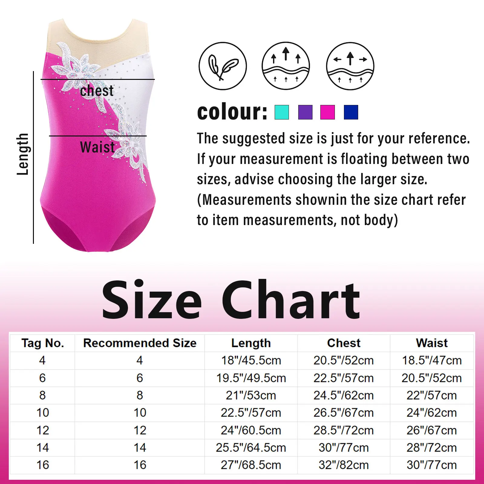 Kids Girls Sleeveless Mesh Diamonds Ballet Dance Leotard Gymnastics Bodysuit Dancewear Figure Ice Skating Performance Clothes image 5
