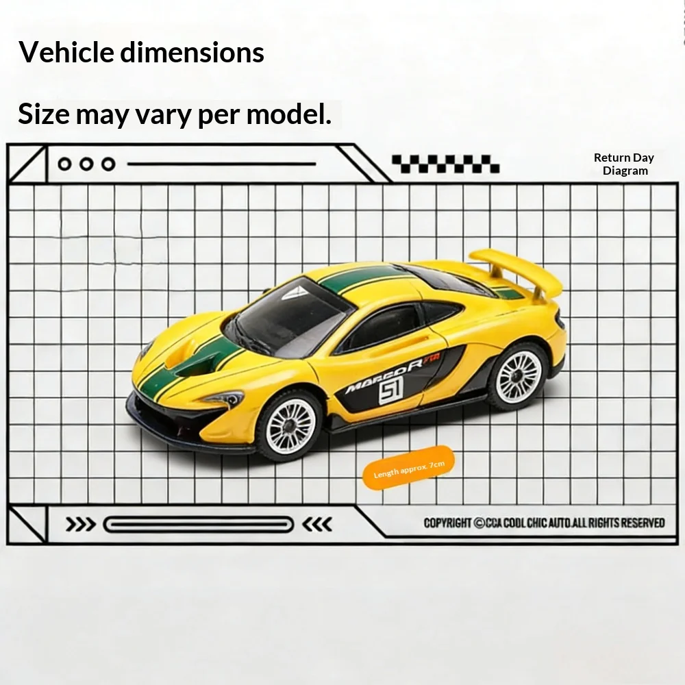 1:62 voor McLaren P1 GTR (Deluxe Edition) Legering Model Auto Collectie Jongen Gift 82538