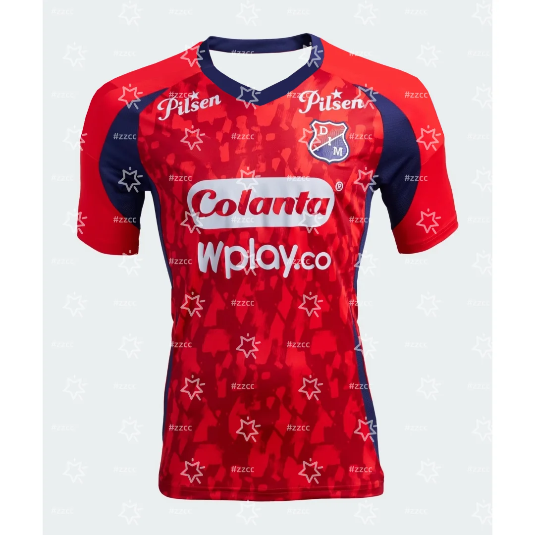 Camiseta de Fútbol del Independiente de Medellín Temporada 25-26, Equipación de Local, Regalo para Fanáticos, Camiseta Deportiva de Verano para Hombre, Camiseta para Niño, Camiseta de Playa ﻿