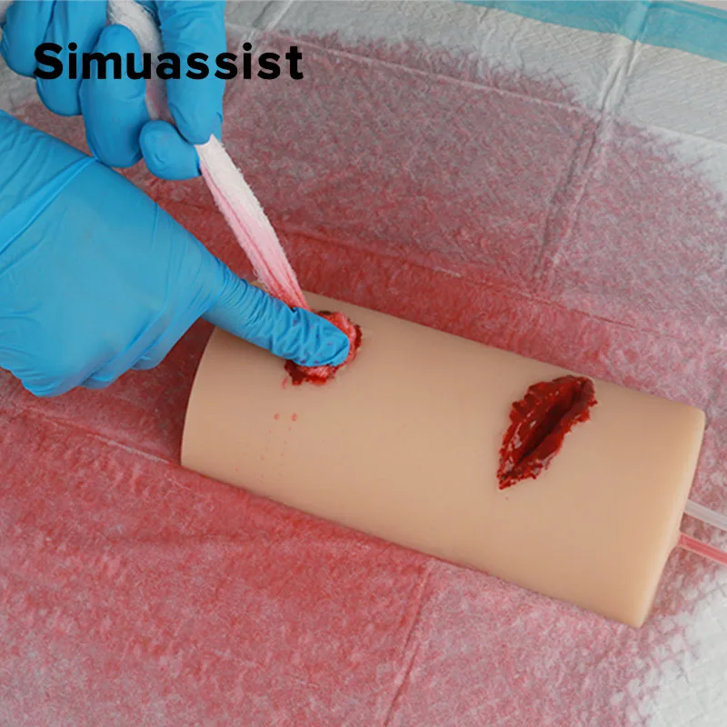 Laceration and Bullet Wound Multitask Wound Packing Trainer First Aid Training Stop Bleeding Simulator Gunshot Wound