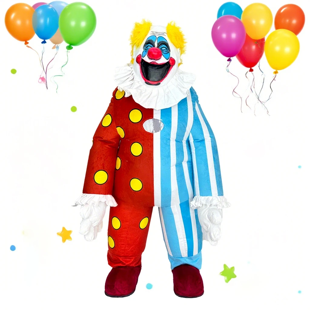 

Clown Inflatable Plush Costume Mascot Adult Halloween Carnival Funny Characters Cosplay Prop Costume