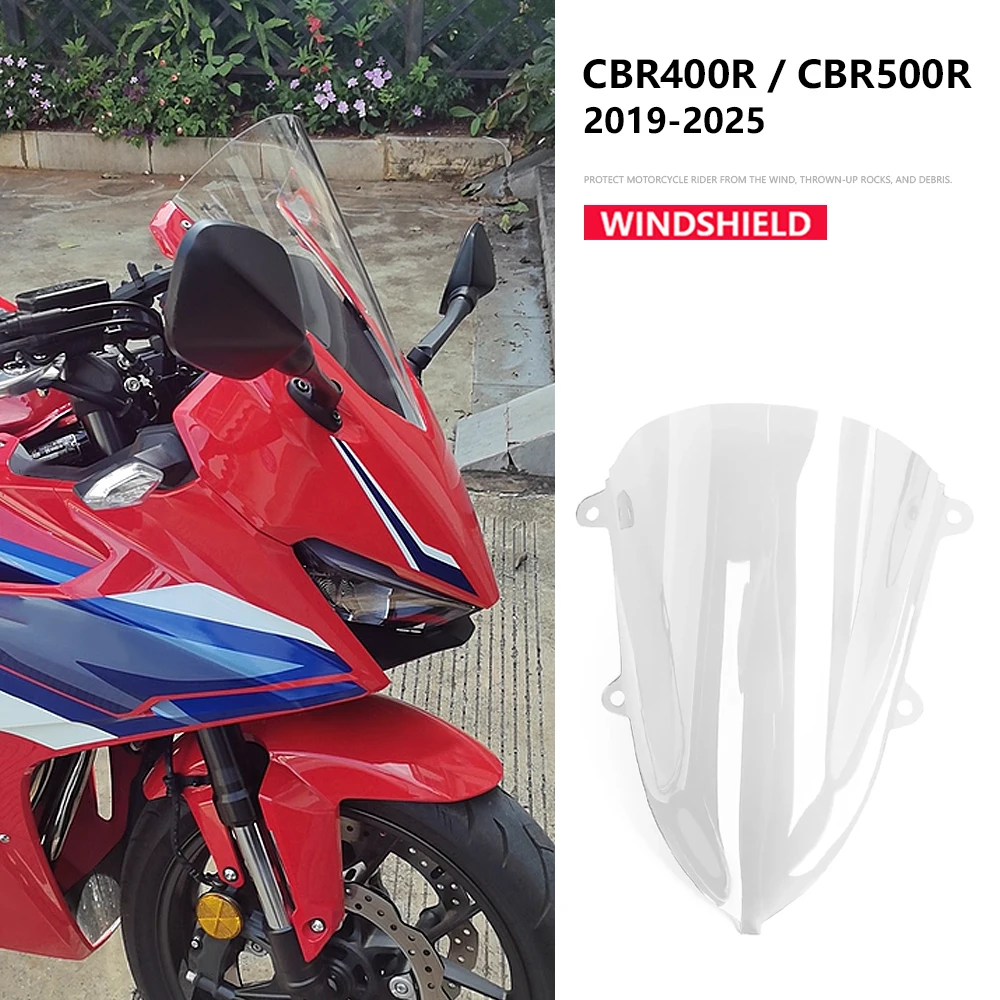 

CBR400R CBR500R New Wind Deflector For Honda CBR 500 400R 2019-2025 Motorcycle Windshield Spoiler Touring Windscreen Visor Viser