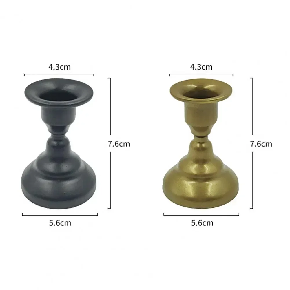 Candle Holder Rust-proof Simple Style Retro Appearance Decorative Iron Candle Display Stand Dining Table Ornament Home Supplies