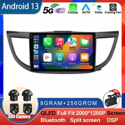 Android 14 For HONDA CR-V CRV 2012 2013 2014 2015 2016 Car Radio Multimedia 4G WIFI Video Player GPS Navigation Carplay Headunit