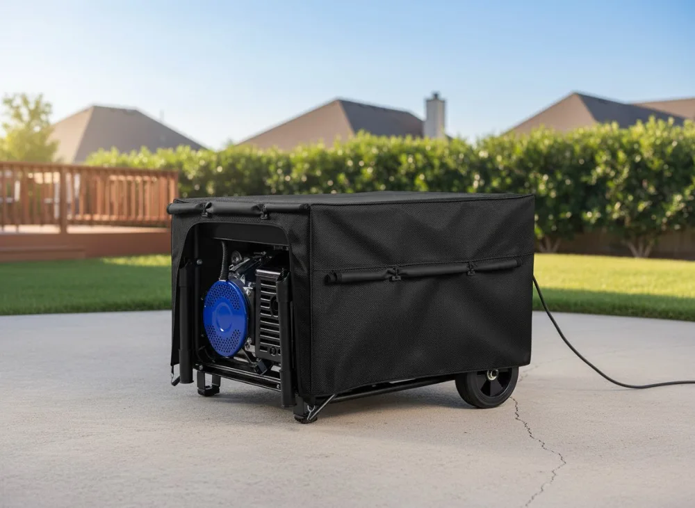 

Heavy Duty Waterproof Generator Cover with Top Opening for 3500W-12000W Running Use