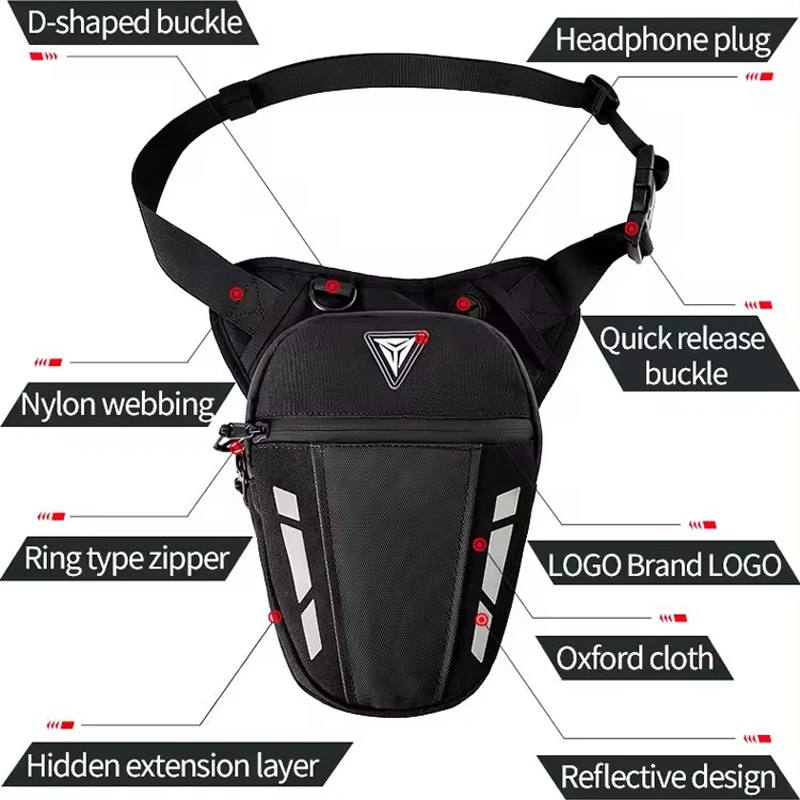 MOTOWOLF Riding Leg Bag Multi-Function Waist Pack For Motorcycle Hiking Motorcycle Satchel