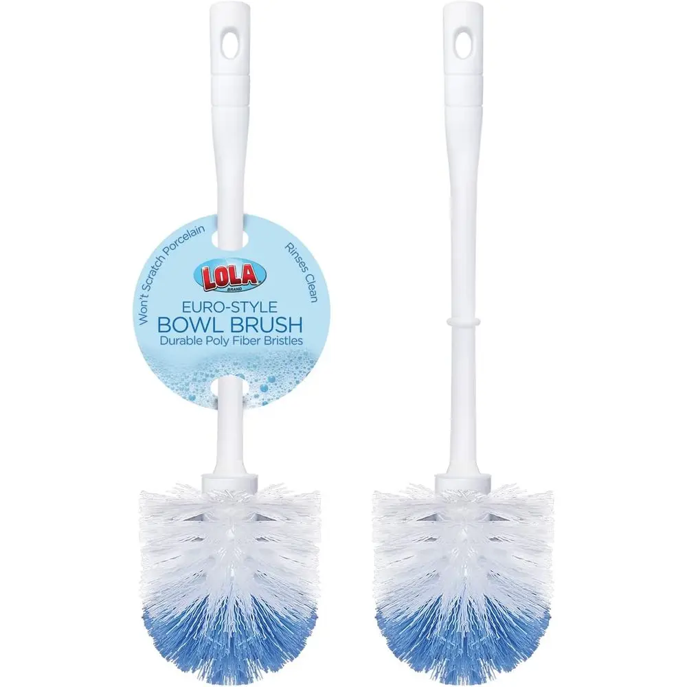 

Durable 2-Pack Toilet Brush Set with Compact Design, Long-Lasting Non-Scratch Bristles