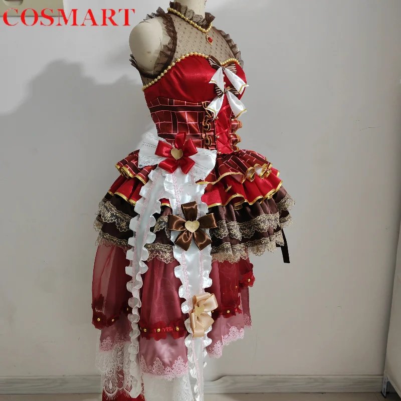 COSMART Anime Lovelive Aqours Valentine's Day Awakening Riko Kanan Game Suit Gorgeous Dress Cosplay Costume Halloween Outfit