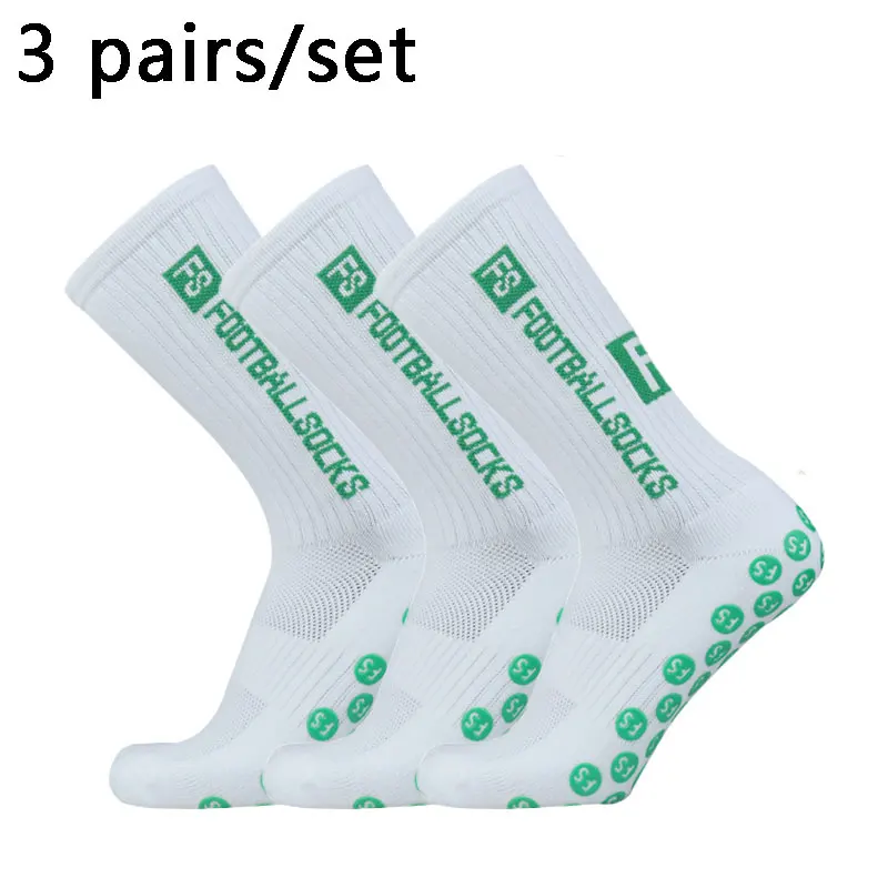 3 pairs New 2024 Men Women Colorful Letter Football Socks Breathable Sports Silicone Non slip Grip Football Socks