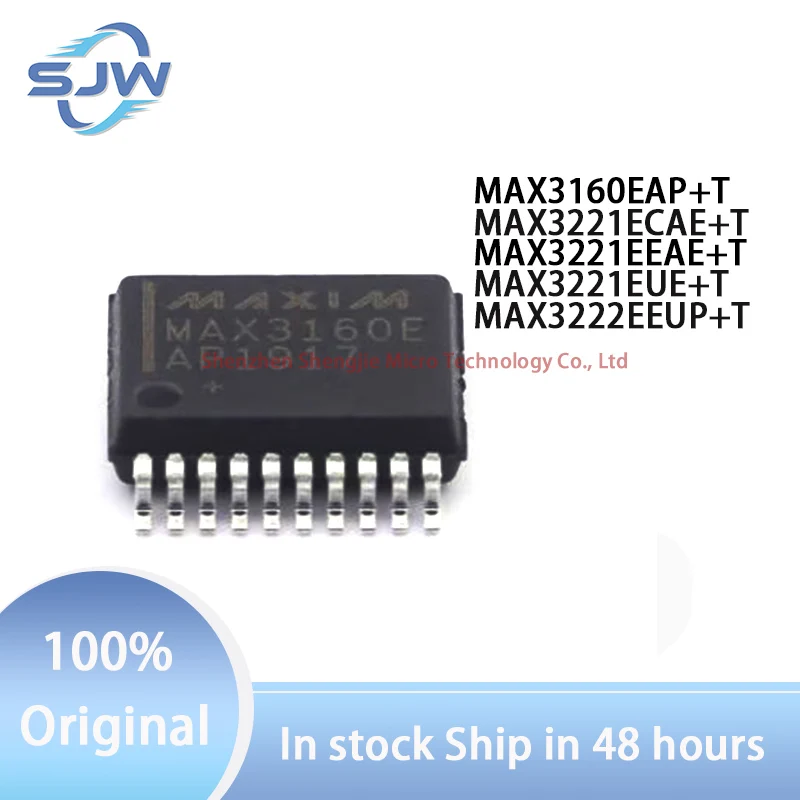 MAX3160EAP MAX3221ECAE MAX3221EEAE MAX3221EUE MAX3222EEUP+T encapsulation SSOP16 SSOP20 RS232 RS-485/RS-422 Transceiver chip