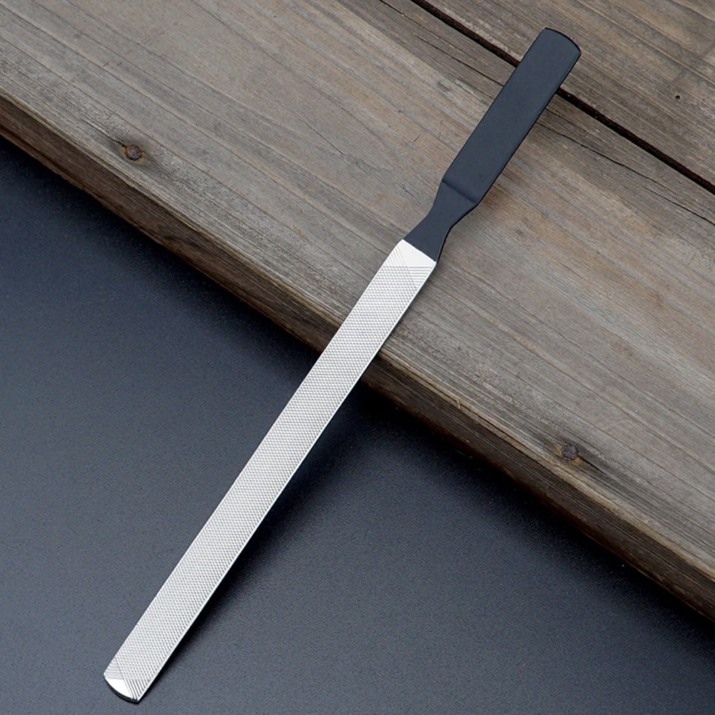 

2pcs Stainless Steel Nail Files 13cm 18cm Black Heavy Duty Manicure Tools Practical Nail Care Files Salon Metal Set