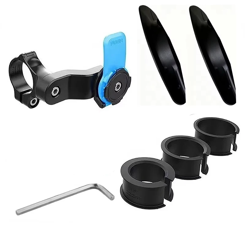 Motorrad-Handyhalterung mit Stoßdämpfer, Fahrrad-Handyhalterung, Vibrationsdämpfer, Selbstverriegelung, Anti-Shake, Fahrradlenker-Vorbauhalterung
