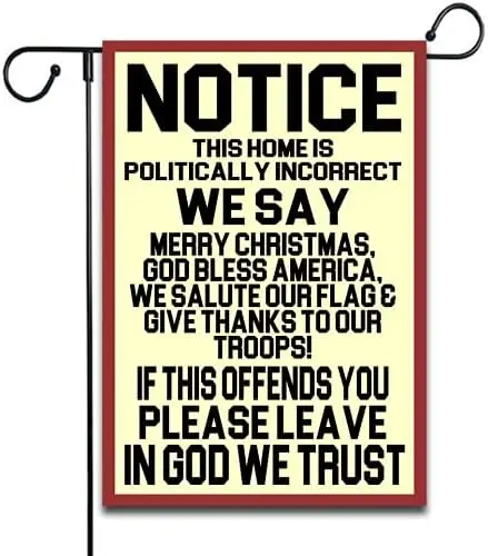 Notice flag Politically Incorrect Flag merry christmas Funny Garden Flag No Soliciting Sign mothers day House Gift Decor Yar WZZ