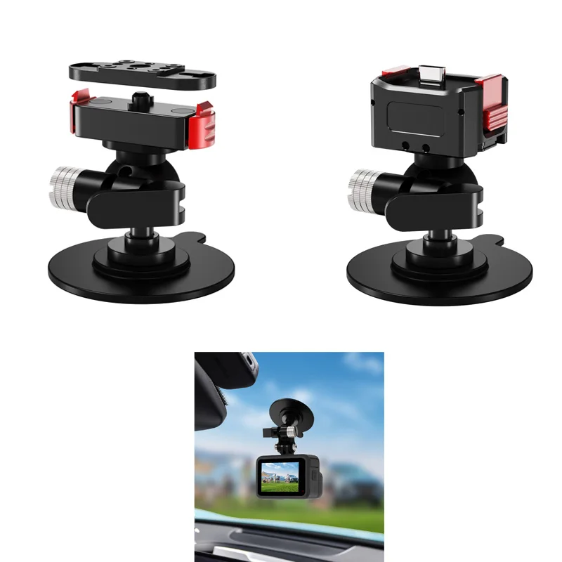 

Магнитное клейкое крепление-держатель для DJI OSMO Action, GoPro, Insta360, DJI Pocket 4 с быстрым креплением и шаровой головкой