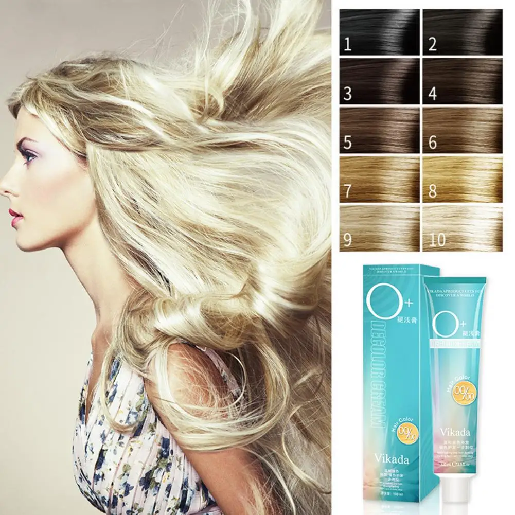 

2Pcs 100ml Hair Bleach Cream Non-irritating Hair Fading Cream Quick Fading Brighten Hair Color Fading Agent Hair Supplies