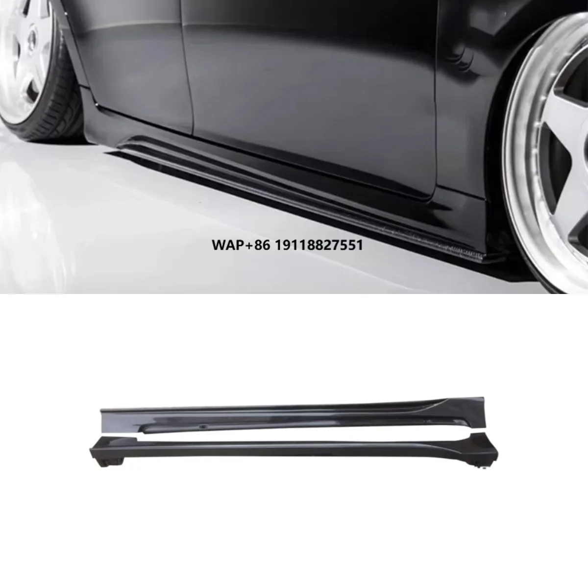 Real Carbon Fiber Look Car Side Footboard Boarding Pedal for GS200t GS300 2010-2017 Body Kit Car Accessories