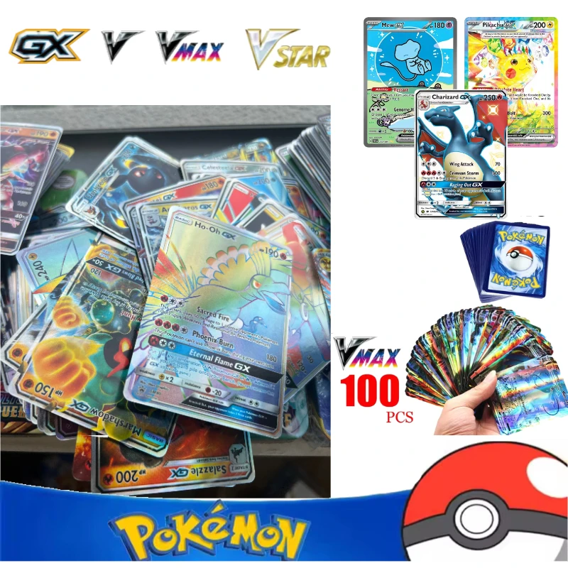 

Новый Pokemon испанский TAG TEAM VSTAR VMAX 100 шт. карты английский GX Charizard сияющая энергия боевая коллекционная карточная игра игрушка для мальчиков подарок